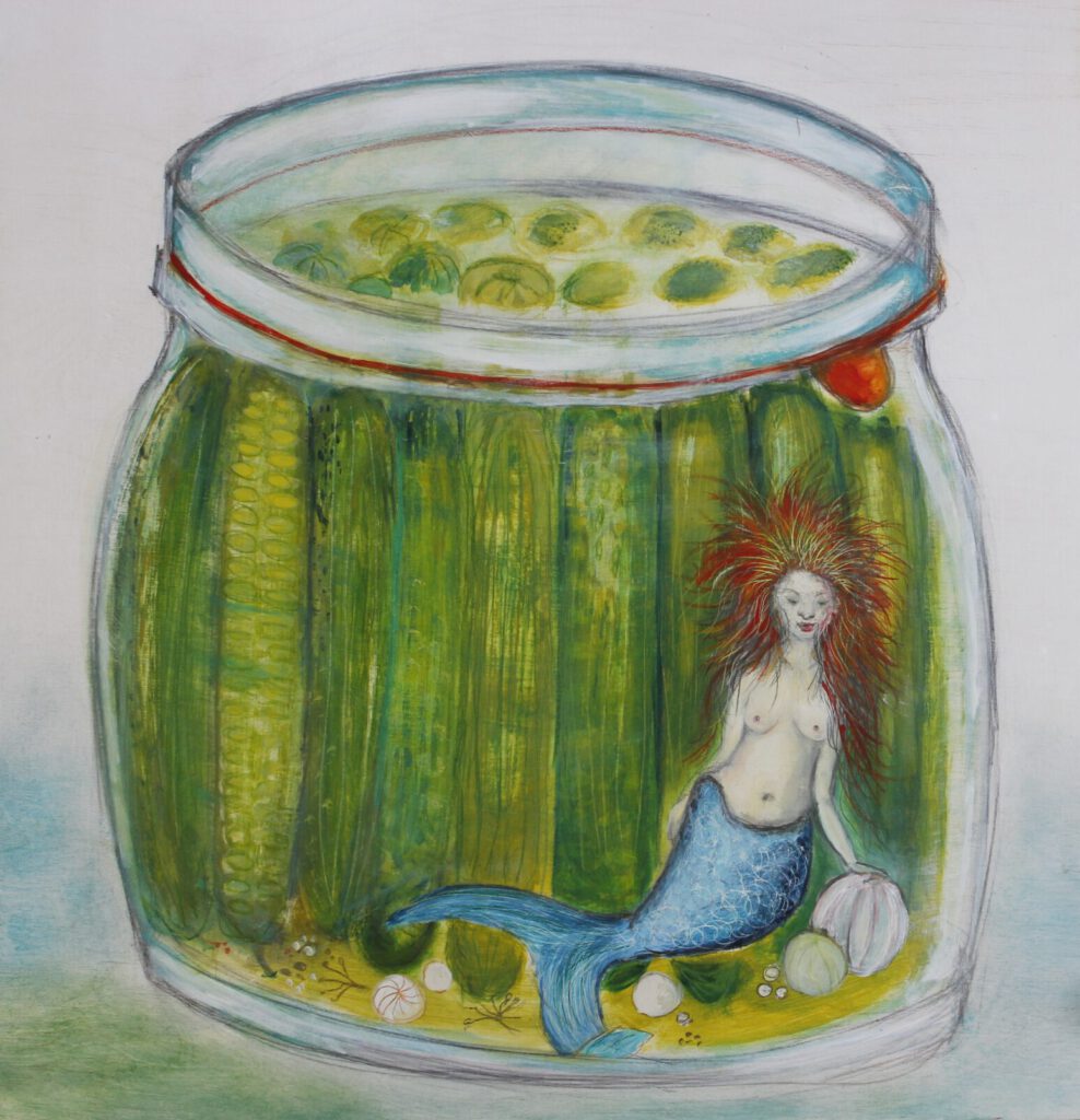 Meerjungfrau im Gurkenglas